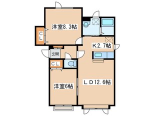 ハ－ベストＤの物件間取画像